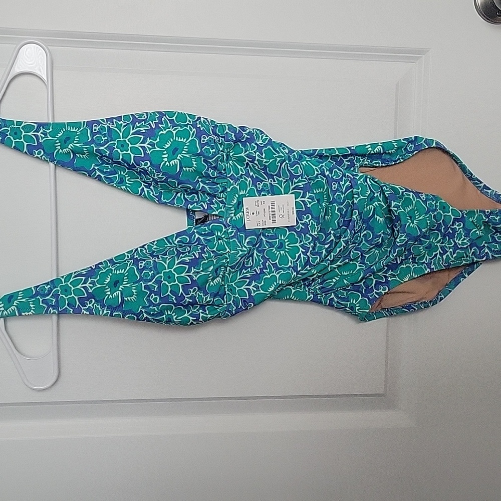 V Neck Rushed One Piece Swimsuit